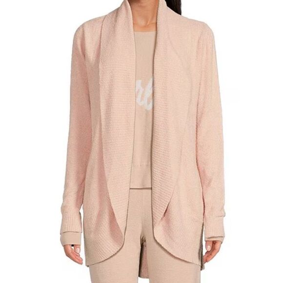 Barefoot Dreams Bamboo Cozy Chic Lite Circle Pink Lounge Cardigan Sweater SMALL - Picture 4 of 6